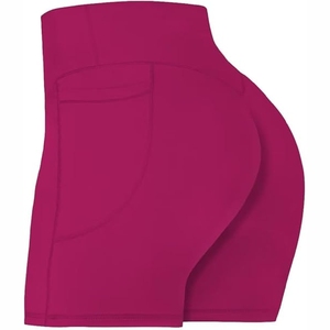 Nuevos pantalones cortos OEM para mujer, pantalones cortos de Yoga para Fitness, ropa deportiva para mujer, mallas de gimnasio, sin costuras, cintura alta - Product Image 5
