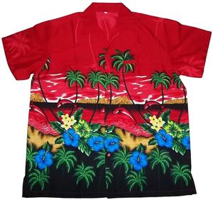 Camisas hawaianas estampadas de palmera para hombre, ropa de manga corta de alta calidad para fiesta de playa, precio al por mayor - Product Image 1