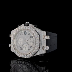 Montre pour homme de haute qualité personnalisée sertie de diamants en moissanite, style hip-hop, mouvement Miyota, bracelet en acier inoxydable de 20 mm - Product Image 2