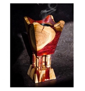 2025 nouveau bois résine époxy Bakhoor brûleur encens Madhkan brûleur arabe Oud brûleur pour parfum de maison pour le Ramadan - Product Image 1