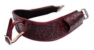 Sangle arrière de flanc de cheval Western en cuir de qualité supérieure personnalisable pour vêtements équestres pour l'équitation occidentale - Product Image 3