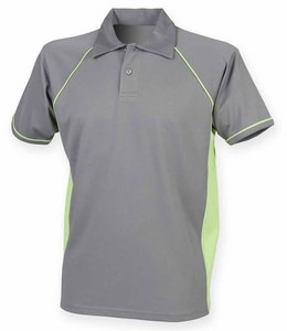 Chemise décontractée à manches courtes pour homme, en maille respirante, avec panneau contrastant et motif uni, en polyester/coton, idéale pour le bureau - Product Image 2