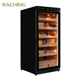 Raching C230a Tây Ban Nha Tuyết Tùng Hiện Đại Kỹ Thuật Số Máy Đo Độ Ẩm Cigar Mát Humidor