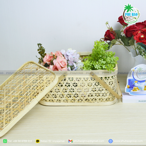 HOT SELLING Export From Vietnam Eco-Chic <b>Bamboo</b> <b>Baskets</b>: Perfect for Any Gift Theme with High Quality - Product Image 2