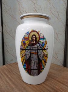 Urna de cremación de Metal blanco Ángel hecha a mano de la mejor calidad, precio al por mayor para cenizas humanas, suministros funerarios - Product Image 2