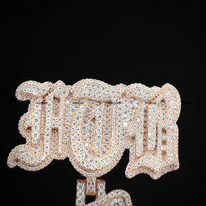 Joyería Hip Hop de Alta Gama, Estilo Rock, con Incrustaciones de Moissanita VVS de Corte Redondo, Colgante con Número Personalizado, Letra Personalizada, Plata de Ley 925 - Product Image 6