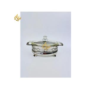 Articles de fête Table pièce maîtresse décorative nourriture casserole plat en acier inoxydable forme ronde Unique nourriture marmite créative nourriture Pot - Product Image 1