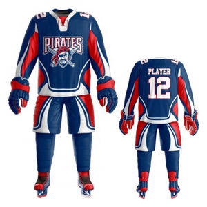 Uniformes de Hockey sobre Hielo Unisex 100% Poliéster, Más Vendidos, Servicio OEM, Personalizables, Transpirables, Sublimados, Estampados y Bordados - Product Image 5