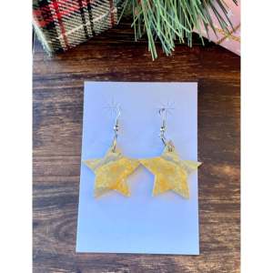 Southwest Handmade Sterling <b>Silver</b> Star Dangle <b>Earrings</b> with AB Agate <b>Drop</b> Style - Product Image 1