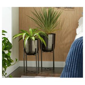 Maceta de Hierro Negra de Diseño Fabuloso para Plantas y Hierbas, Contenedor para Decoración de Jardín, Venta Caliente 2026 - Product Image 1