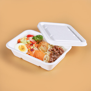 Vaisselle et vaisselle jetables de bol en papier personnalisé biodégradable pour la salade faite à partir de la pulpe de bagasse d'amidon de sucre - Product Image 5