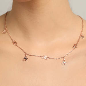 NOVAMART Fine 925 Sterling Silver Butterfly Charm <b>Necklace</b> <b>Chain</b> Fine Pendants & Charms Wholesale Export - Product Image 5