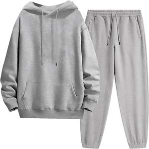 Hombres clásicos de algodón polar con capucha pulóver Casual Loose Fit Streetwear traje de invierno - Product Image 1