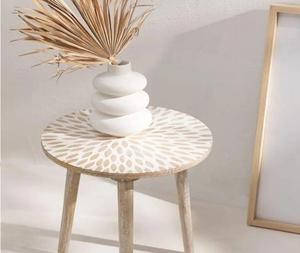 Taburete moderno de madera maciza de alta calidad, muebles de sala de estar, diseño de dormitorio, marco de madera maciza, silla de Banco otomana redonda - Product Image 4