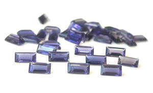 Baguette en iolite naturelle en gros taillée à facettes pierres précieuses en vrac 2x4mm-3x6mm bleu pour la fabrication de bijoux - Product Image 5