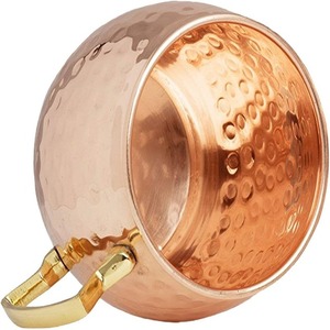 Wholesale Eco-Friendly Custom Hammer Brass Beer Moscow Mule Stainless Steel Metal <b>Mug</b> - Product Image 4
