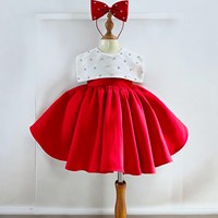 Robe de princesse coréenne à col marin grande taille courte printemps automne pour filles, vêtements pour enfants, festival, fabriquée au Vietnam OEM ODM