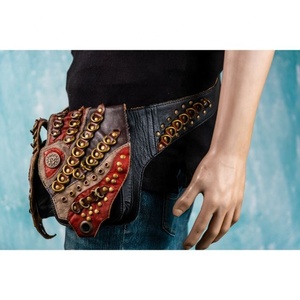 LW Unisex Multi bolsillos Hip Pocket Belt Fanny Pack Cinturones de cuero con estilo Cinturones de viaje - Product Image 6