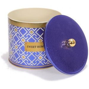 3.5L Seamless Pattern Design Geometric Lines Blue Background 175x155mm Metal round Canister Knob Handle Food <b>Storage</b> & <b>Container</b> - Product Image 4