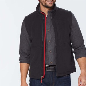 Gilet zippé en polaire pour hommes léger et personnalisé OEM Gilet matelassé chaud avec décoration de poche pour la superposition d'hiver dans les activités de plein air - Product Image 6