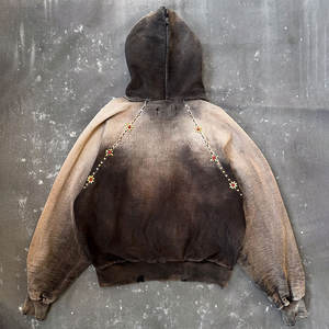 Sudaderas Unisex de Estilo Urbano Vintage, de Algodón Grueso, Desgastadas, Decoloradas por el Sol, con Bordado Personalizado Extra Grande - Product Image 2