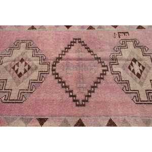 3.2x11.1 ft Turkish Rug, Vintage <b>Runner</b> Rug, <b>Red</b> Brown Camouflage Rug - Product Image 4