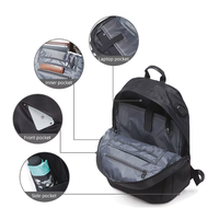 Sac à dos de voyage pour ordinateur portable BEARKY, idéal pour les étudiantes, imperméable en nylon, 20-36L, avec port USB