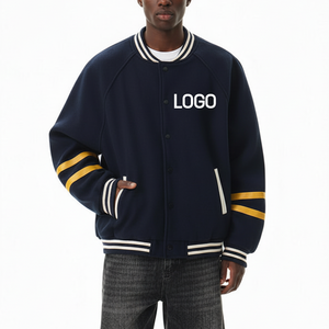 Veste pour homme de style hip-hop de haute qualité, dernier design, vêtements d'hiver, couleur unie, veste de collège, grande taille, respirante et épaisse - Product Image 5