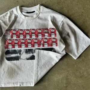 Camisetas lisas de transferencia de calor personalizadas para imprimir con logotipo, ropa de calle de algodón para hombre, camisetas de gran tamaño para gimnasio con sublimación de lavado ácido - Product Image 1