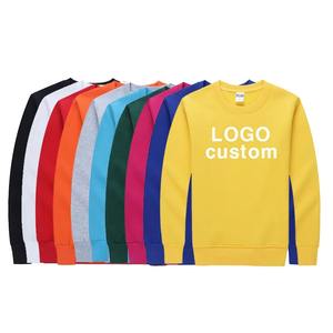 2025 Custom 100% Cotton <b>Crewneck</b> Sweatshirt Unisex Pullover Oversized Fleece Hooded Men's Winter Sweatshirts Plain Design - Product Image 1