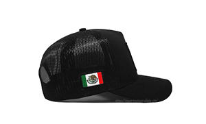 Sombreros de camionero negros Personalizar Impresión Logotipo Bordado 3D, Logotipo tejido personalizado Lado Gorras deportivas para hombre Gorra de camionero en Vietnam - Product Image 5