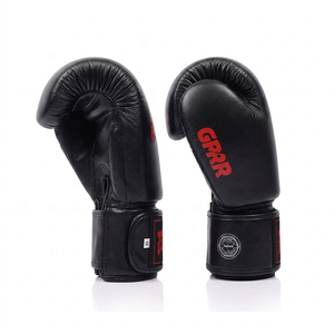 Guantes de Boxeo Fairtex de Cuero Negro Transpirable de Alta Calidad para Soporte de Muñeca, Impresión Serigrafiada, Artes Marciales, Kickboxing - Product Image 3