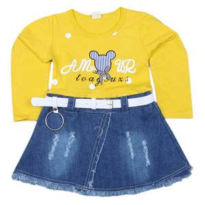 Robe à manches longues pour filles - Jaune - Product Image 3