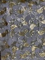 Tissu brodé en georgette à colorer Paillettes Textile tissé de style uni pour garçons filles pour mariage Textiles de maison respirants