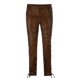 Pantalon en cuir léger pour homme sur mesure, respirant, style décontracté unique, style sport, taille haute ou basse, tissu en toile, coupe droite - Product Image 1