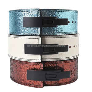 เข็มขัดคาดเอวยกน้ำหนักแบบหัวเข็มขัดปรับระดับได้สำหรับยิมฟิตเนสยกน้ำหนักเข็มขัดแวววาว - Product Image 1