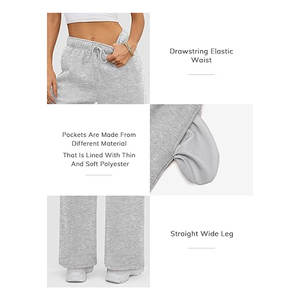 <b>Women</b> <b>Sweatpants</b> Fall Baggy Wide Leg Fleece Lined Straight Leg Sweat Pants for <b>Women</b> High Waist Cozy Lounge Joggers - Product Image 3