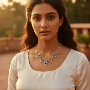 Collar de Plata 925 con Piedra Lunar para Mujer, Colgantes y Dijes Finos, Joyería con Piedras Preciosas - Product Image 2