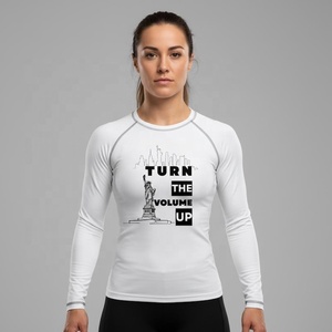 Chemises de compression à manches courtes pour hommes, personnalisées, très vendues, Rash Guard BJJ, Rash Guard imprimé sur toute la surface, fabriqué en polyester et élasthanne - Product Image 3