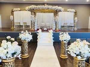 Décorations de mariage vintage traditionnel Bajirao Mastani Mandap Setup Classic New Designer FRP Wooden Look Décorations Bajirao Theme Wedding - Product Image 3