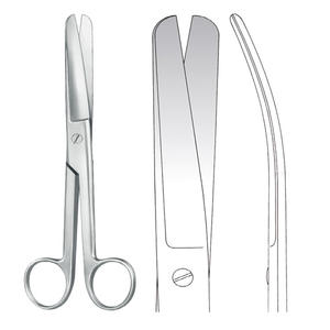 Tijeras curvas de acero inoxidable estándar alemán Doyen, grapadora de piel con Clip Manual, tijeras quirúrgicas romas/romas - Product Image 1