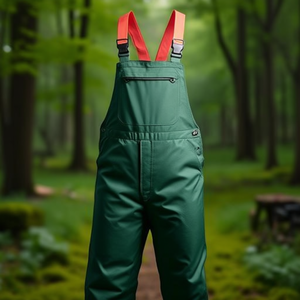 Overol Feldtmann Talla 52 Verde Abeto/Rojo, Ropa de Trabajo Resistente a Cortes - Product Image 3