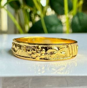Anillo de Compromiso y Matrimonio de Plata de Ley Chapado en Oro de 18K con Diseño Floral Vintage de Alta Calidad para Mujer, Estilo Bohemio - Product Image 6