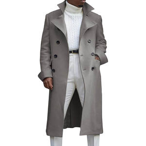 <b>Men's</b> <b>Long</b> Wool Overcoat <b>Winter</b> Warm Classic Trench <b>Coat</b> Stylish Formal and Casual Outwear for Business Fashion - Product Image 4