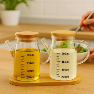 Ensemble de 2 mini-récipients à sauce soja 200 ml, distributeurs d'huile et de sauce - Product Image 5
