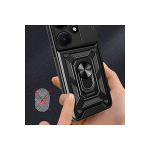 Étui de protection magnétique Vega Armor avec support coulissant pour caméra pour Infinix Hot 30i Noir Anti-empreintes digitales Armor Infinix Smart 6 - Product Image 6