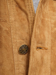 <b>Suede</b> Leather <b>Jacket</b> Made with Real Cow Hide Leather Turn Down Collar Customized Leather <b>Jackets</b> for Men - Product Image 5