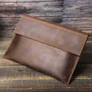 Premium Men's <b>Laptop</b> Sleeve Bag Custom Logo High Quality Genuine Leather Portable Carrying Case for Office Storage - Product Image 4