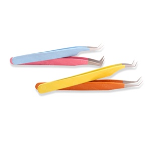 Pince à épiler allemande en acier inoxydable pour extensions de cils, facile à utiliser pour les cils fins, faite à la main, antistatique, non corrosive - Product Image 4