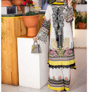 Traditional Embroidered Ladies Suit Customizable OEM Service Stylish Embroidered Women Suit - Product Image 4